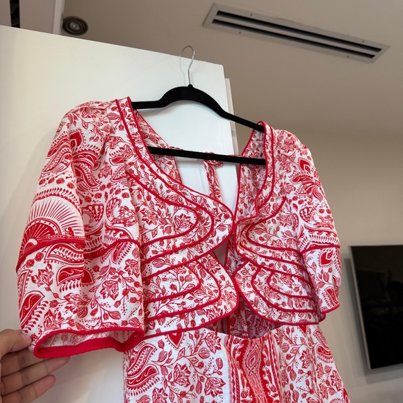 Farm Rio Red River Ride Mini Dress - Picture 6 of 7